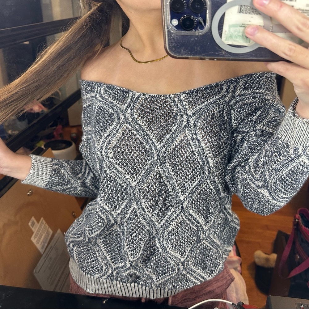 off the shoulder sweater